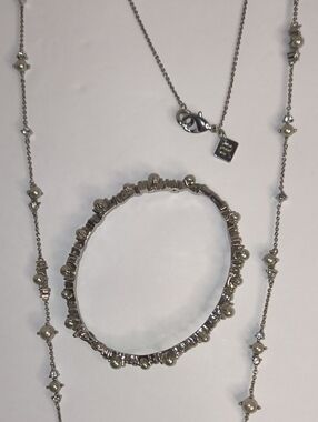 Station Necklace Matching Bangle Bracelet Banana Republic